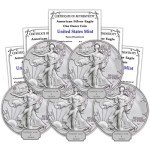 5 x 1 oz American Silver Eagle Coins Bundle