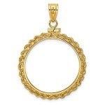 14K Gold Pendant Frame for American Eagle Coin