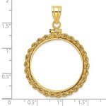 14K Gold Pendant Frame for American Eagle Coin