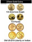 14K Gold Pendant Frame for American Eagle Coin