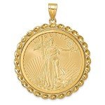 14k Yellow Gold Twist Bezel for American Eagle Coin