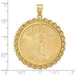14k Yellow Gold Twist Bezel for American Eagle Coin