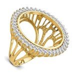 Gold Coin Diamond Ring for American Eagle Coins