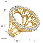 Gold Coin Diamond Ring for American Eagle Coins