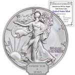 1 oz American Silver Eagle Coin with Certificate