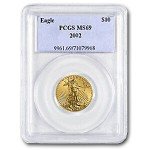 2002 1/4 oz American Gold Eagle Coin MS-69