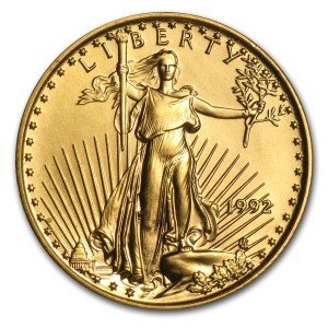 1992 1/10 oz American Gold Eagle Coin
