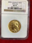 2008-W 1/2 oz. Gold Buffalo Coin MS70
