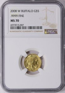 2008 W 1/10 Oz Gold American Buffalo Coin