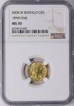 2008 W 1/10 Oz Gold American Buffalo Coin