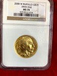 2008-W 1/2 oz. Gold Buffalo Coin MS70