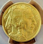 2008-W $25 Burnished Gold Buffalo Coin SP70