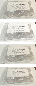 100 Count 1/2 OZ Gold & Platinum Coin Capsules