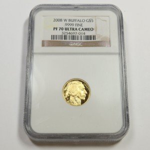 2008 W Gold American Buffalo Coin NGC PF70