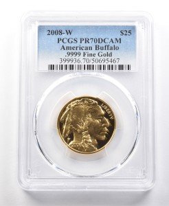 2008-W $25 American Gold Buffalo Coin - PR70