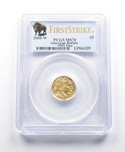 2008-W MS70 $5 American Buffalo Gold Coin