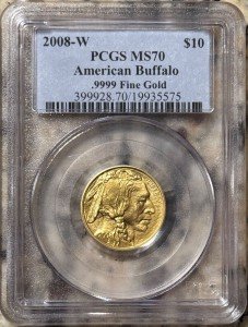 2008 W 1/4 Oz Gold American Buffalo Coin