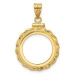 2008 $5 American Buffalo Coin Bezel, 14k Gold
