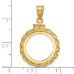 2008 $5 American Buffalo Coin Bezel, 14k Gold
