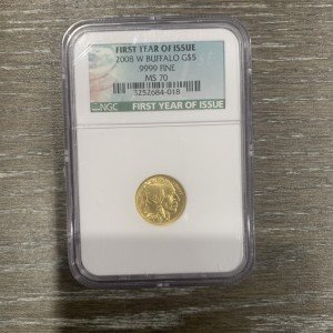 2008-W $5 American Buffalo Gold Coin MS70