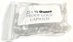 25 Count Buffalo Gold Coin Capsules - 1/4 OZ