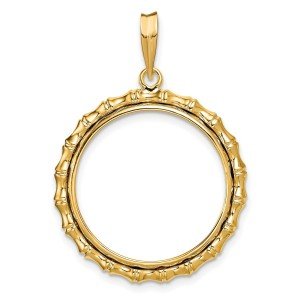 2008 American Buffalo Coin Bezel in 14k Gold