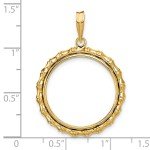 2008 American Buffalo Coin Bezel in 14k Gold