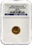 2008-W 1/10oz Gold American Buffalo Coin MS70