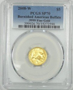 2008-W Gold Buffalo $5 Coin 1/10 oz PCGS SP 70