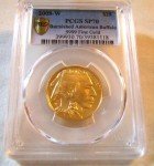 2008-W Burnished Gold Buffalo Coin, PCGS SP70