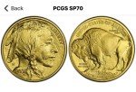 2008-W Burnished Gold Buffalo Coin, PCGS SP70
