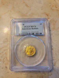 2008-W Gold $5 American Buffalo Coin MS70
