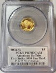 2008 W $5 Buffalo Gold Coin PR70DCAM