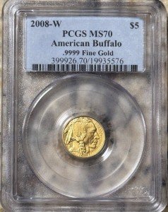 2008 $5 Burnished Gold American Buffalo Coin