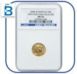 2008 W Burnished $5 Gold American Buffalo Coin