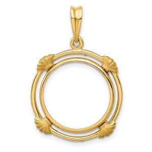 2008 $5 American Buffalo Coin Bezel in 14k Gold