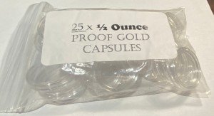 25 Pack of Coin Capsules for Gold & Platinum Coins