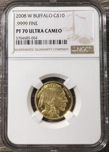 2008-W American Gold Buffalo Proof Coin, 1/4 Oz