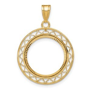 2008 $5 American Buffalo Coin with 14k Gold Bezel