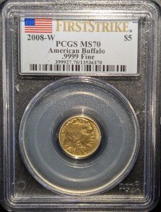 2008-W $5 American Gold Buffalo Coin PCGS MS70