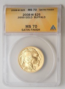 2008-W Gold Buffalo Coin 1/2oz MS70 Satin