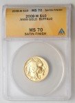 2008-W $10 Gold Buffalo Coin MS70 Satin Finish
