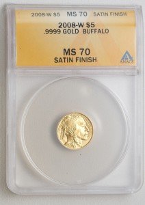 2008-W $5 Gold Buffalo Coin ANACS MS70