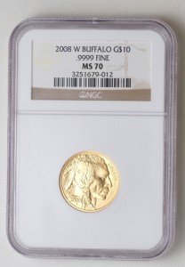 2008-W Gold Buffalo Coin 1/4oz NGC MS70