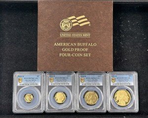 2008-W (PR70) 4 Coin Proof Gold Buffalo Set PCGS - 1, 1/2, 1/4, 1/10 oz