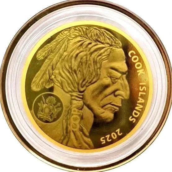 2025 Cook Islands $5 Gold Buffalo Coin