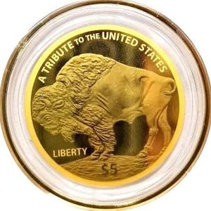 Buffalo Gold Coin $5 Cook Islands .9999
