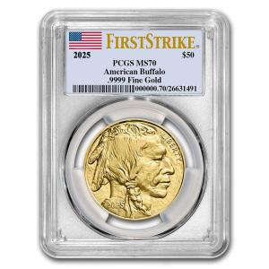 2025 1 oz Gold Buffalo Coin MS-70 PCGS