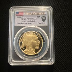 2018-W $50 1 oz American Gold Buffalo Coin