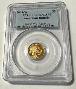 2008-W $5 Gold American Buffalo Proof Coin
